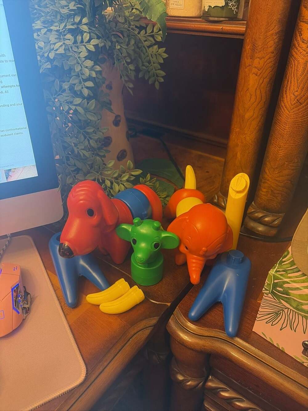 Vintage 1966 Tupperware Zoo-It-Yourself Toy Animal Set